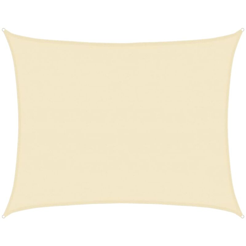 Inlife Voile d'ombrage 160 g/m² Crème 6x8 m pehd