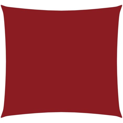 Voile d'ombrage Voile de parasol - Toile d'ombrage Tissu Oxford carré 3,6x3,6 m Rouge BV468406 - BonneVie