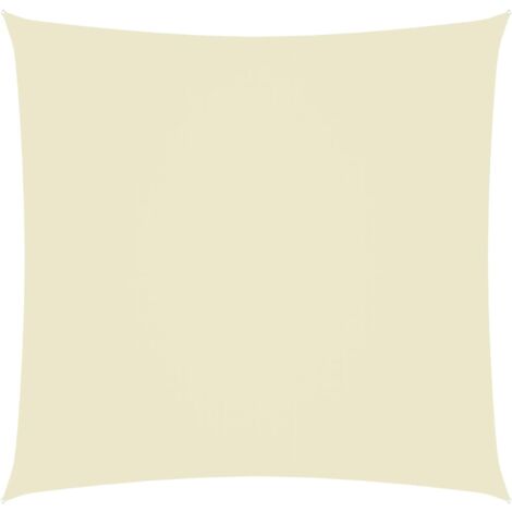 Voile d'ombrage Voile de parasol - Toile d'ombrage Tissu Oxford carré 3x3 m Crème BV894457