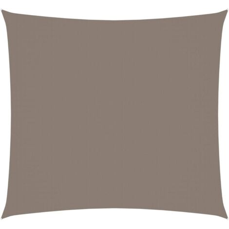 Voile d'ombrage Voile de parasol - Toile d'ombrage Tissu Oxford carré 4x4 m Taupe BV648835
