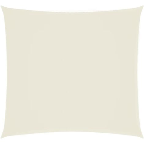 Voile d'ombrage Voile de parasol - Toile d'ombrage Tissu Oxford carré 6x6 m Crème BV392359 - BonneVie