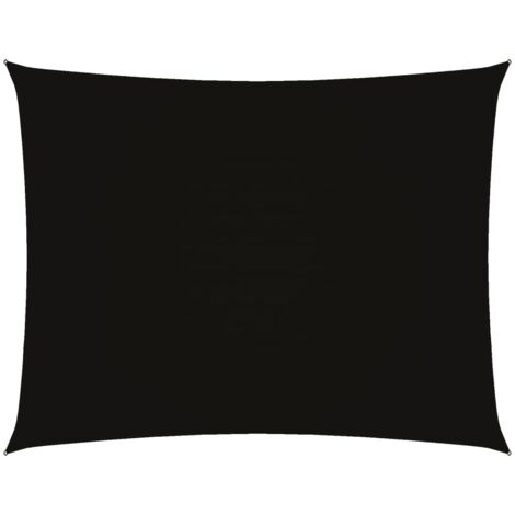 Voile d'ombrage Voile de parasol - Toile d'ombrage Tissu Oxford rectangulaire 3x4,5 m Noir BV862026 - BonneVie