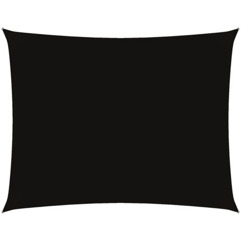 Voile d'ombrage Voile de parasol - Toile d'ombrage Tissu Oxford rectangulaire 4x5 m Noir BV182142 - BonneVie