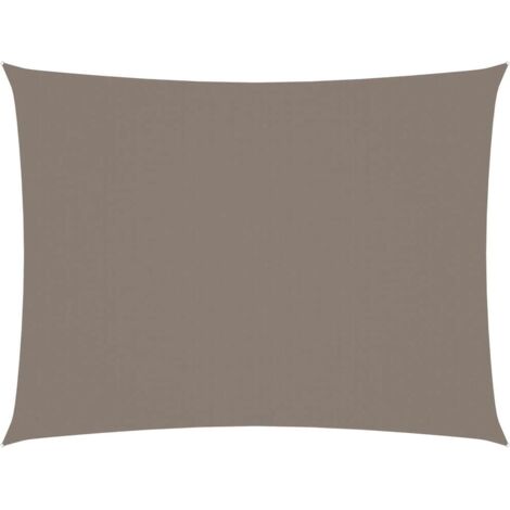 Voile d'ombrage Voile de parasol - Toile d'ombrage Tissu Oxford rectangulaire 5x6 m Taupe BV968014