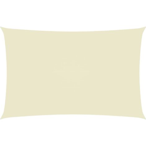 Voile d'ombrage Voile de parasol - Toile d'ombrage Tissu Oxford rectangulaire 5x8 m Crème BV320961
