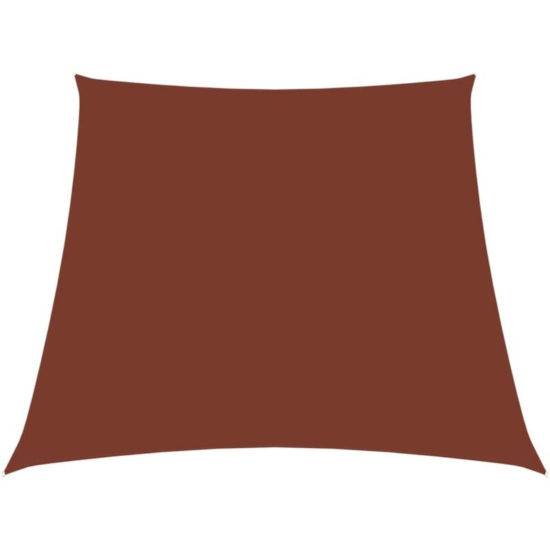 Voile d'ombrage Voile de parasol Toile d'ombrage Tissu Oxford trapèze 2/4x3 m Terre cuite CVW81945