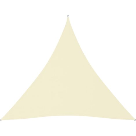 Voile d'ombrage Voile de parasol - Toile d'ombrage Tissu Oxford triangulaire 3x3x3 m Crème BV930225