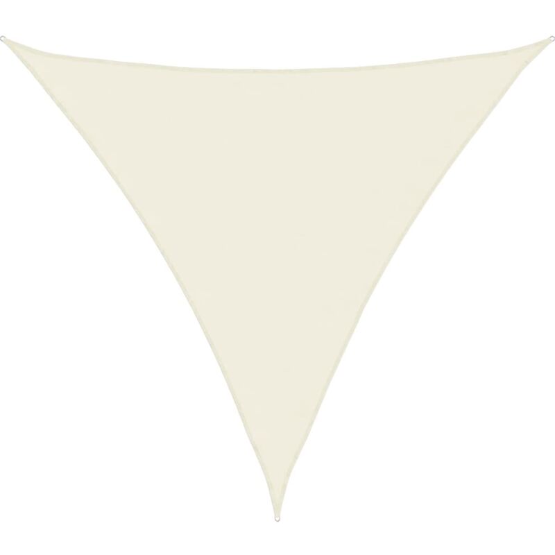 Bonnevie - Voile d'ombrage Voile de parasol - Toile d'ombrage Tissu Oxford triangulaire 4x4x4 m Crème BV327621