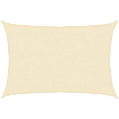 Voile d'ombrage, Voile de Parasol, Toile Ombrage 160 g,m² Crème 4x5 m PEHD CON23657 DESIGN IN