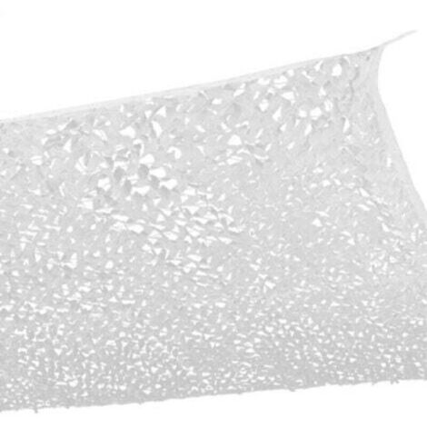 Voile d'ombrage, voile d'ombrage rectangulaire design camouflage 5x4M blanc, filet de protection solaire filet de camouflage extérieur