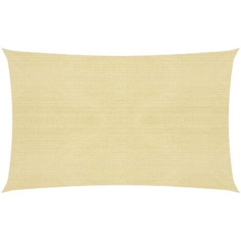 Voile d'Ombrage，Toile d'ombrage，Voile de parasol 160 g/m² Beige 2,5x4,5 m PEHD CFW13642