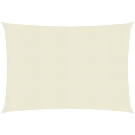 Voile d'Ombrage，Toile d'ombrage，Voile de parasol 160 g/m² Crème 2x2,5 m PEHD CFW52038