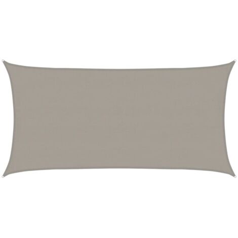 Voile d'ombrage，Toile d'ombrage，Voile de parasol 160 g/m² rectangulaire gris clair 4x7 m PEHD CFW535385