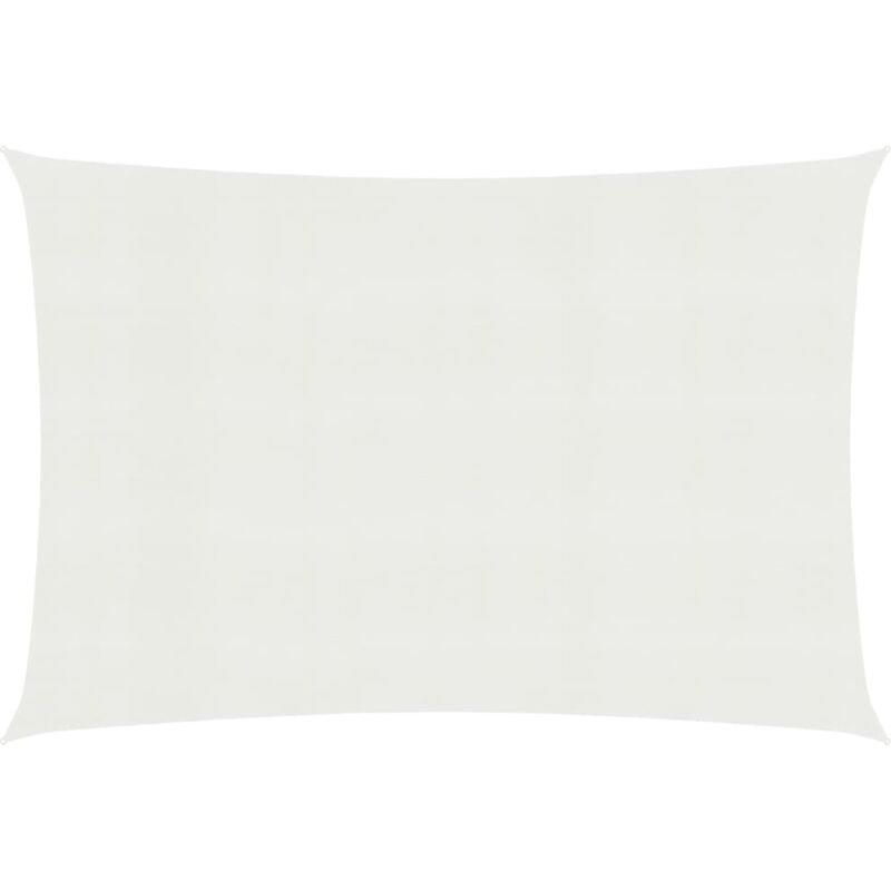 Voile d'Ombrage，Toile d'ombrage，Voile de parasol 160 g/m² Blanc 3x6 m PEHD CFW81731