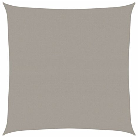 Voile d'ombrage，Voile de parasol，Toile d'ombrage 160 g/m² carré gris clair 5x5 m PEHD CFW39539