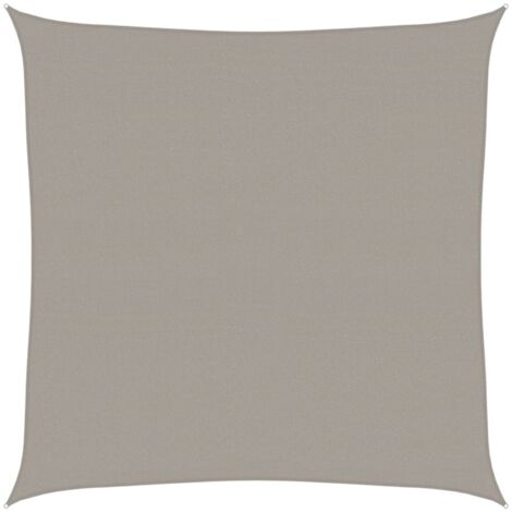 Voile d'ombrage，Voile de parasol，Toile d'ombrage 160 g/m² carré gris clair 7x7 m PEHD CFW29047