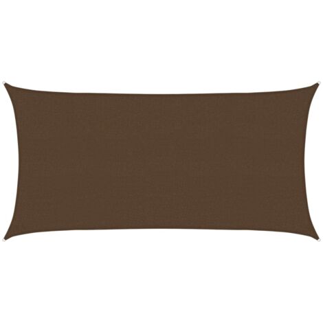 Voile d'ombrage，Voile de parasol，Toile d'ombrage 160 g/m² Marron 2,5x4,5 m PEHD CFW41967