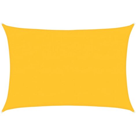 Voile d'ombrage，Voile de parasol，Toile d'ombrage 160 g/m² rectangulaire jaune 4x5 m PEHD CFW39478