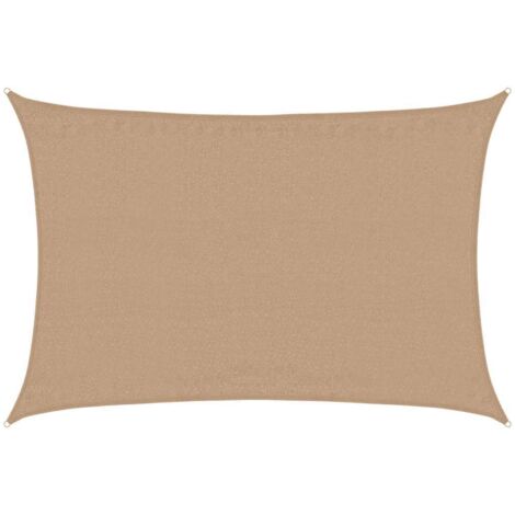 Voile d'ombrage，Voile de parasol，Toile d'ombrage 160 g/m² Taupe 4x5 m PEHD CFW97626