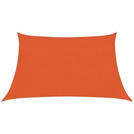 Voile d'ombrage，Voile de parasol，Toile d'ombrage 160 g/m² trapèze orange 3/4x2 m PEHD CFW78514