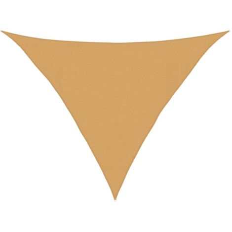 Voile d'ombrage，Voile de parasol，Toile d'ombrage 160 g/m² triangulaire sable 4x4x5,8 m PEHD CFW10707
