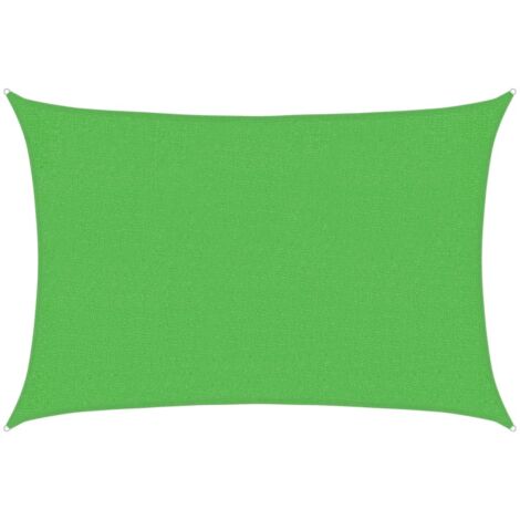 Voile d'ombrage，Voile de parasol，Toile d'ombrage 160 g/m² Vert clair 2x3 m PEHD CFW97341