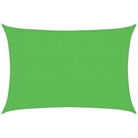 Voile d'ombrage，Voile de parasol，Toile d'ombrage 160 g/m² Vert clair 3x5 m PEHD CFW94105