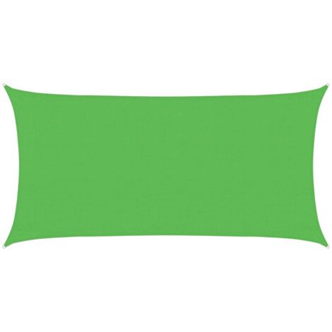 Voile d'ombrage，Voile de parasol，Toile d'ombrage 160 g/m² Vert clair 3x6 m PEHD CFW64752