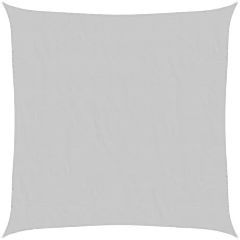 Voile d'ombrage，Voile de parasol，Toile d'ombrage gris clair 5x5 m 100% polyester oxford CFW82155