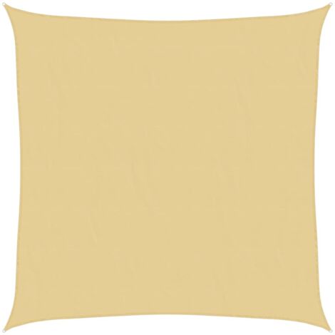 Voile d'ombrage，Voile de parasol，Toile d'ombrage sable 4x4 m 100 % polyester oxford CFW26992
