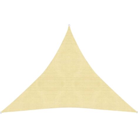 Voile d'ombrage,Voile parasol/Auvent pour Jardin Balcon en 160 g/m² Beige 4x4x4 m PEHD -12659