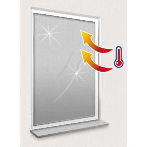 Voile Moustiquaire pour fenêtre 130x150 cm REFLECTEUR DE CHALEUR (lot de 2 pc)