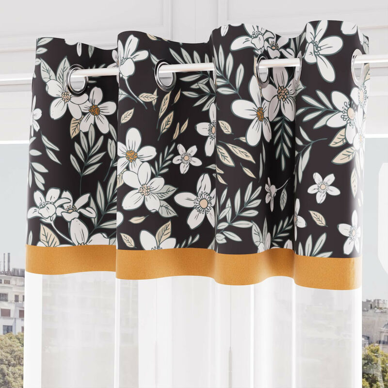 Voile à oeillets pur coton 135x250 manon, par Soleil d'Ocre