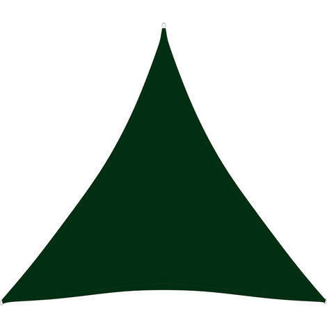 Voile parasol Tissu Oxford triangulaire 4,5x4,5x4,5m Vert foncé