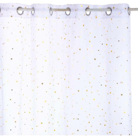 Voile per bambini Demoiselle stella d oro 140x250cm - Bianco - Atmosphera créateur d'intérieur