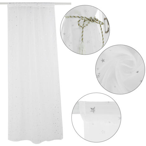 Voile pour fenêtre et porte, rideau pour salon, chambre et café