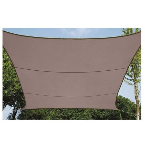 Voile solaire - carr, - 3 6 x 3 6 m - couleur: gris taupe