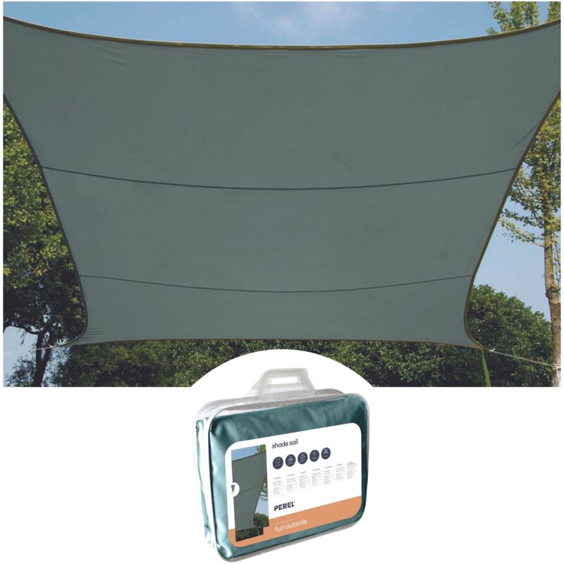 VOILE SOLAIRE - CARRÉ - 3.6 x 3.6 m - COULEUR : GRIS VERT