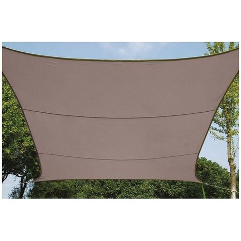 Voile solaire - carré - 5 x 5 m -  couleur: gris taupe