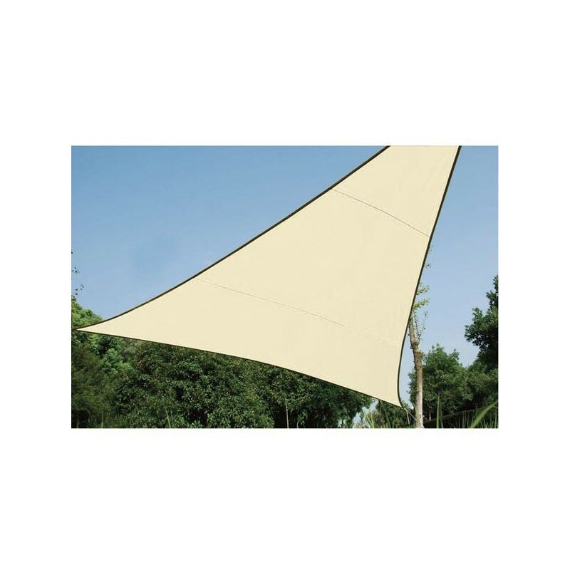 Perel - voile solaire permeable - triangle - 5 x 5 x 5 m - couleur : champagne GSS3500PE RI8387
