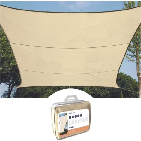 Voile solaire - rectangulaire - 2 x 3 m - couleur : crème
