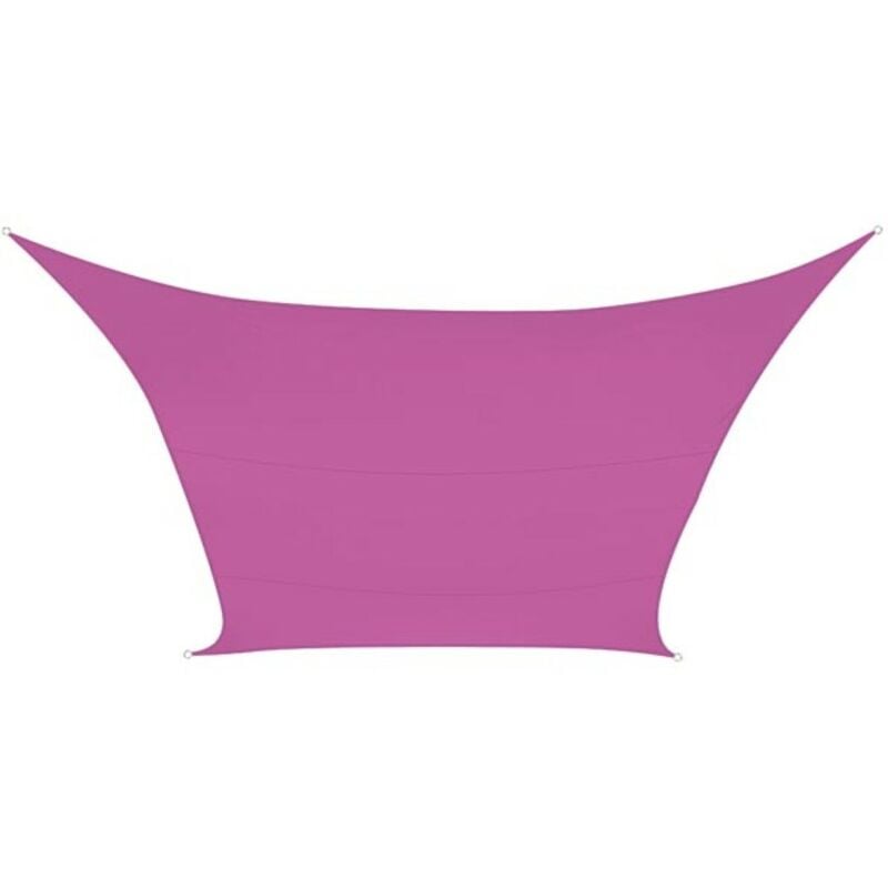 Voile d'ombrage, hydrofuge, 2 x 3 m, 160 g/m², polyester, rectangulaire, fuchsia - Perel