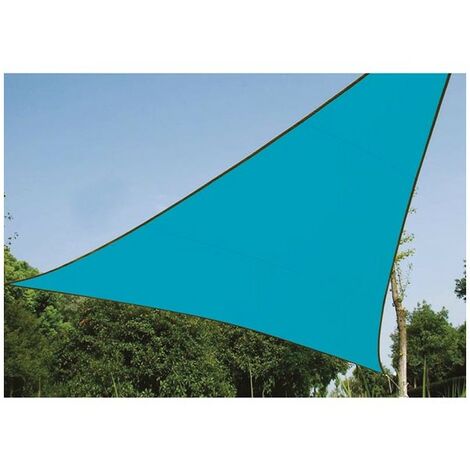 Voile Solaire - Triangle - 3.6 X 3.6 X 3.6 M - Couleur : Bleu Ciel