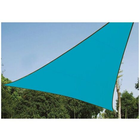 Voile solaire - triangle - 5 x 5 x 5 m - couleur : bleu ciel