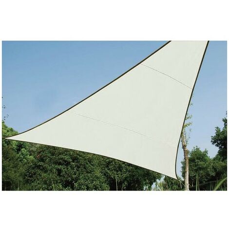Voile solaire - triangle - 5 x 5 x 5 m -  couleur: crème