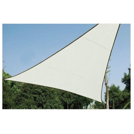 Voile solaire - triangle - 5 x 5 x 5 m - couleur: crème
