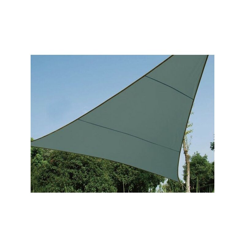 Perel - voile solaire - triangle - 5 x 5 x 5 m - couleur : gris vert GSS3500GG RI17335
