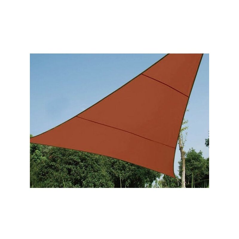 Voile solaire - triangle - 5 x 5 x 5 m - couleur : terracotta GSS3500TR RI17327
