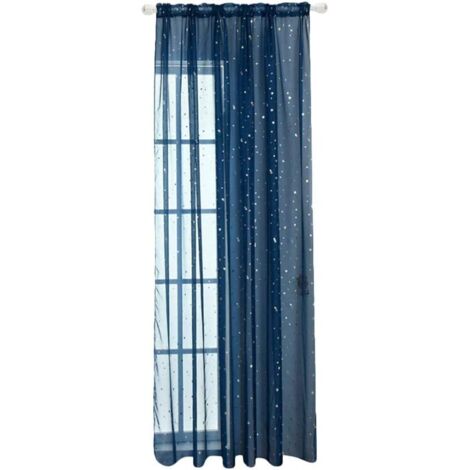 Voile toil Tulle pour Fentre Couleur Marine pour Chambre