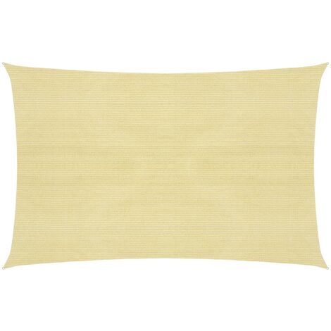 Voile toile d'ombrage parasol 160 g/m² 2 x 3 m PEHD beige